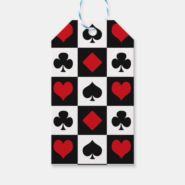 Four card suits gift tags (Front)