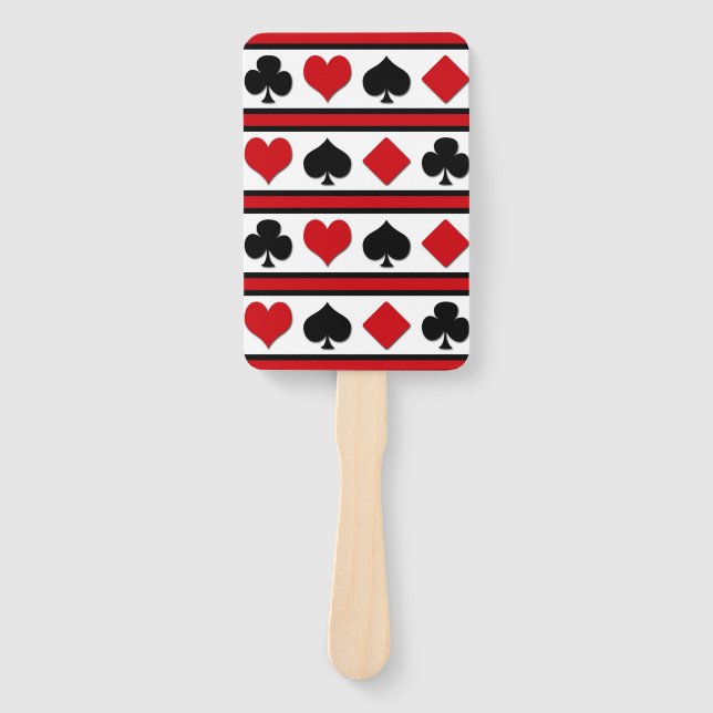 Four card suits hand fan (Front)