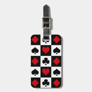 Four card suits luggage tag