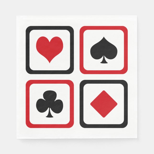 Four card suits napkin (Front)