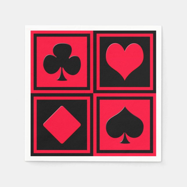 Four card suits napkin (Front)