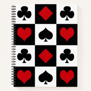 Four card suits notebook