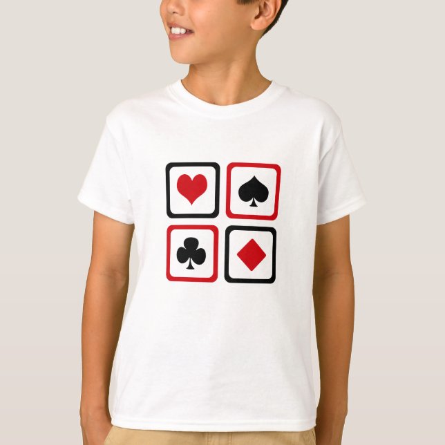 Four card suits T-Shirt (Front)