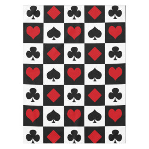 Four card suits tablecloth