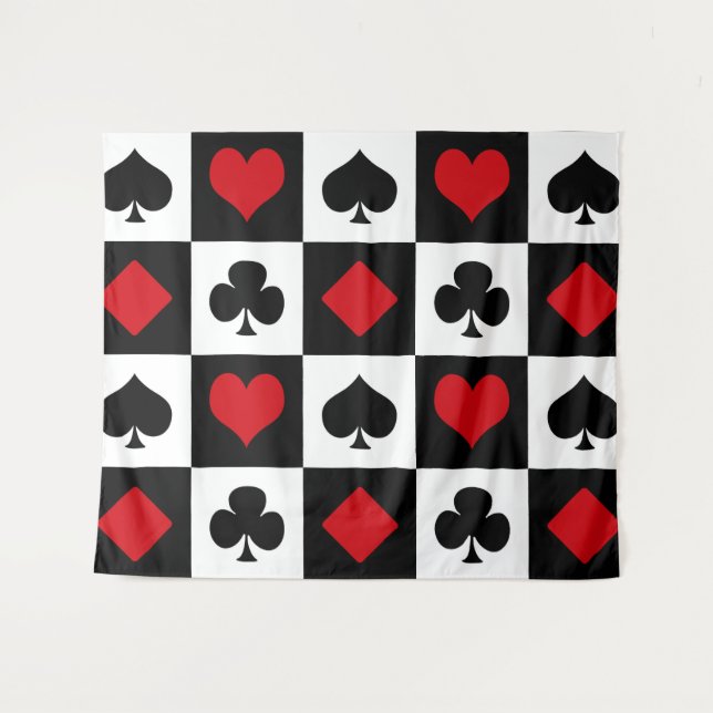 Four card suits tapestry (Front (Horizontal))