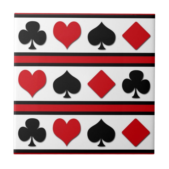 Four card suits tile (Front)