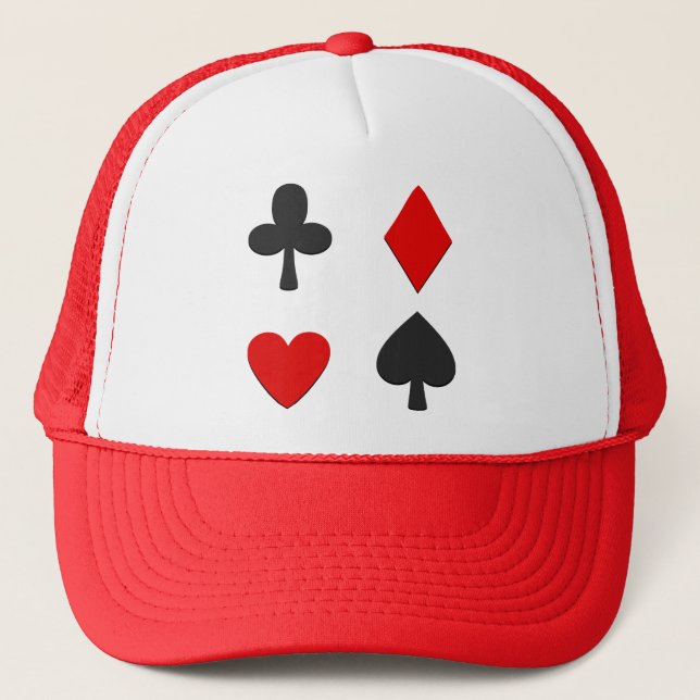 Four Card Suits Trucker Hat (Front)