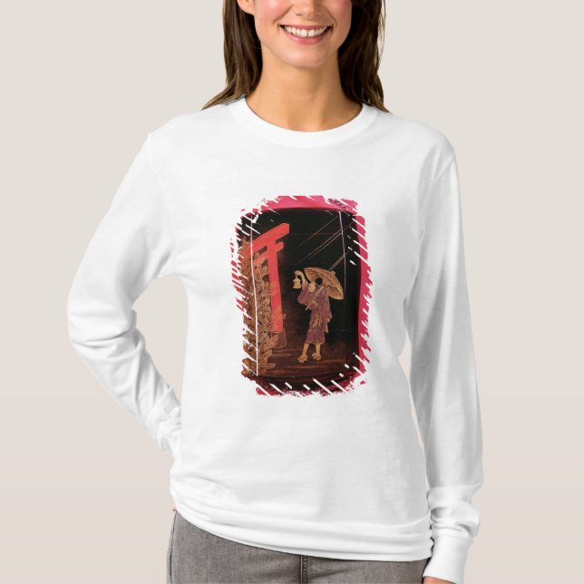 Four case inro depicting a man sheltering T-Shirt (Front)