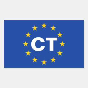 FOUR Catalonia "CT" European Union Flag Sticker