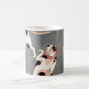 Four cats in different poses by Utagawa Kuniyoshi Coffee Mug