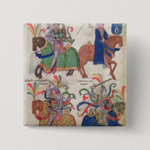 Four cavaliers, from the 2 inch square button