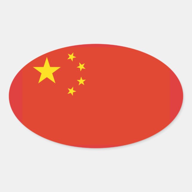 FOUR China (PRC) Oval Sticker (Front)