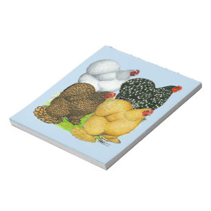 Four Cochin Hens Notepad