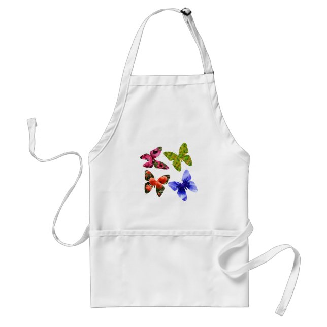 Four Colorful Butterfly Flowers, Standard Apron (Front)