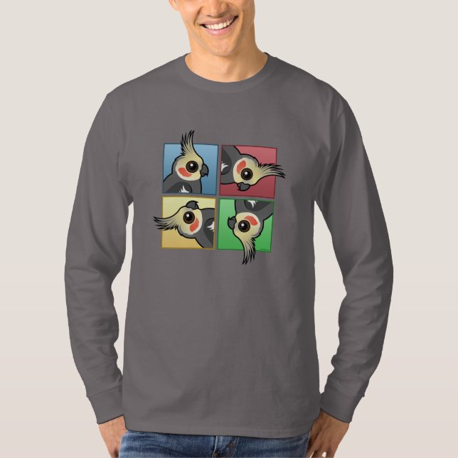 Four Colour Cockatiel T-Shirt (Front)