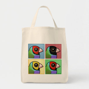 Four Colour Gouldian Finch Tote Bag