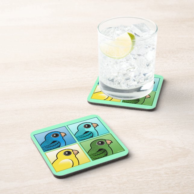 Four Colour Linnies Coaster (Right Side)