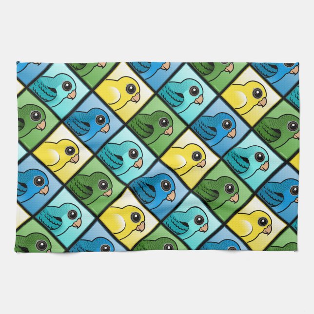 Four Colour Linnies Kitchen Towel (Horizontal)
