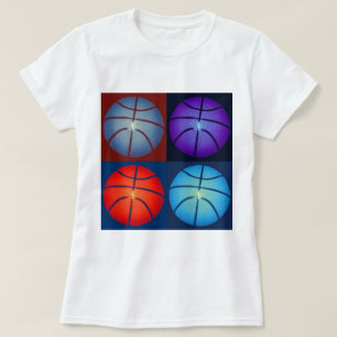 Four Colour Pop Art Basketball T-Shirt