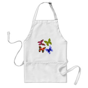 Four Colourful Butterfly Flowers, Standard Apron
