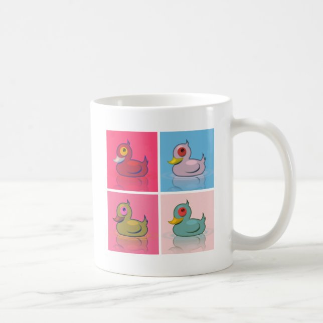 Four Colourful Ducks Coffee Mug (Right)