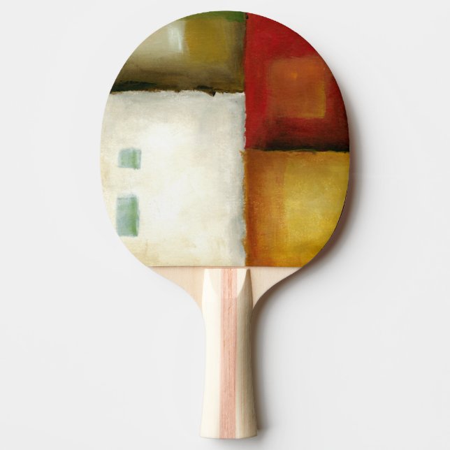 Four Colourful Rectangles by Chariklia Zarris Ping Pong Paddle (Front)