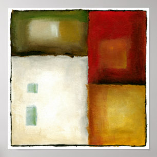 Four Colourful Rectangles by Chariklia Zarris Poster