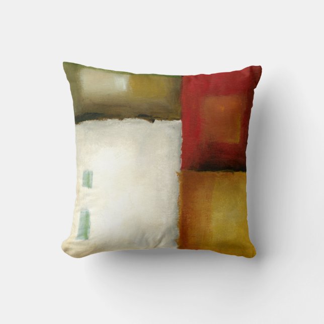 Four Colourful Rectangles by Chariklia Zarris Throw Pillow (Front)