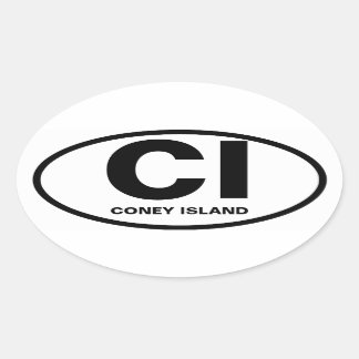 FOUR Coney Island "CI" Oval Sticker