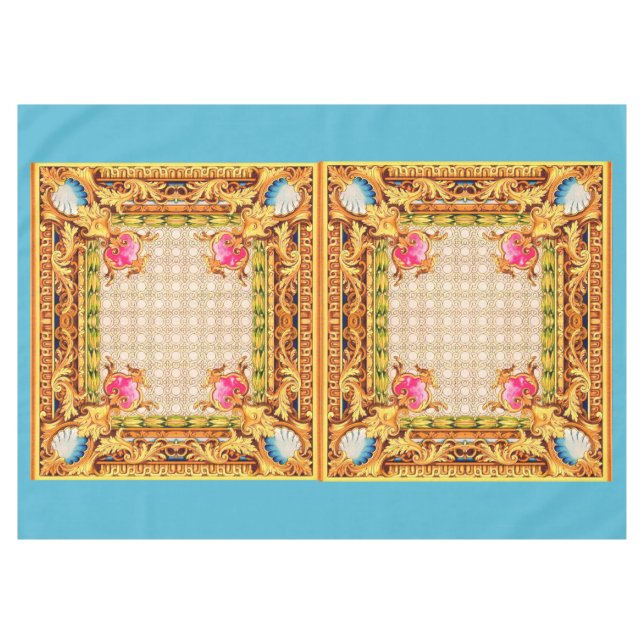 four corners Baroque Tablecloth (Front (Horizontal))