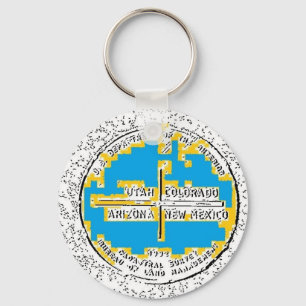 Four Corners Four States Keychain