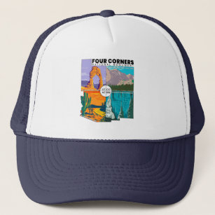 Four Corners National Monument with National Parks Trucker Hat