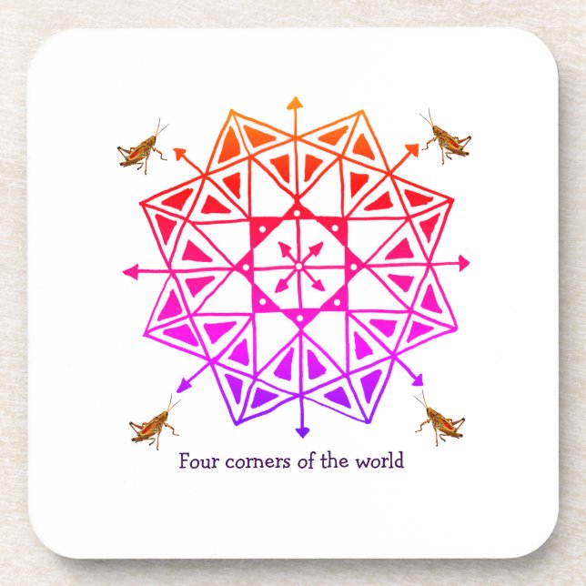 Four corners world coaster (Front)