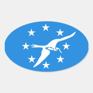 FOUR Corpus Christi Flag Oval Sticker