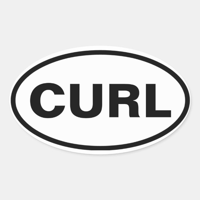 FOUR "CURL" OVAL STICKER (Front)