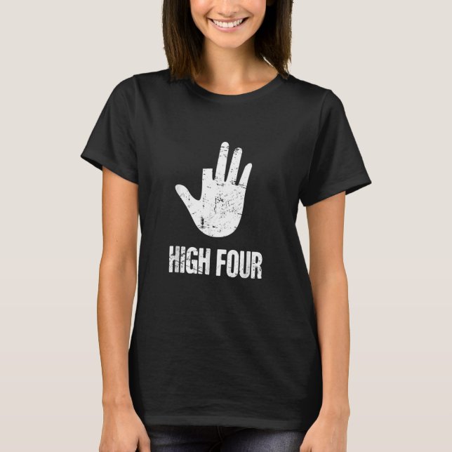 Four     Cut Off Finger     Amputated Missing Fing T-Shirt (Front)