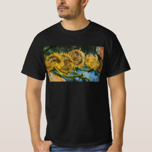 Four Cut Sunflowers by Vincent van Gogh T-Shirt