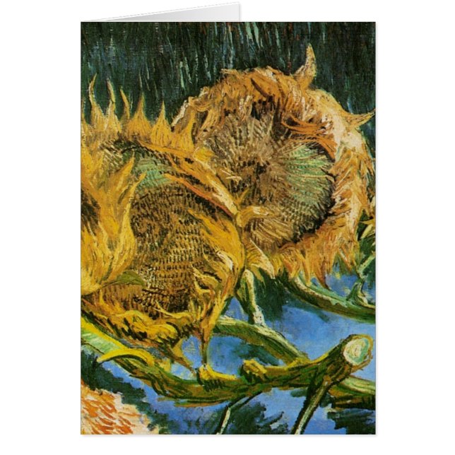 Four Cut Sunflowers par Vincent van Gogh (Devant)