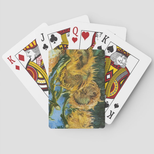 Four Cut Sunflowers, Vincent van Gogh Playing Cards (Back)