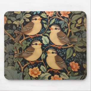 Four Cute Baby Birds Nature Inspired  Mouse Pad