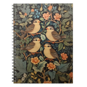 Four Cute Baby Birds Nature Inspired  Notebook