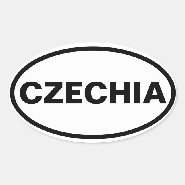FOUR Czechia Oval Sticker (Front)