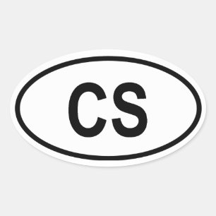 FOUR Czechoslovakia "CS" Oval Sticker