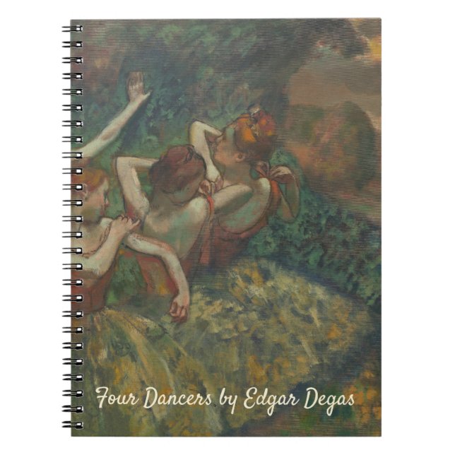 Four Dancers by Edgar Degas, Ballet Fine Art Notebook (Front)