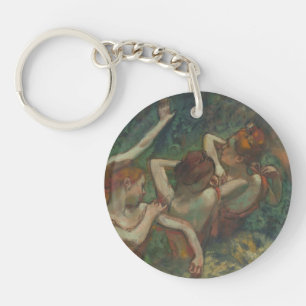 Four Dancers, Impressionist Painting, Edgar Degas Keychain