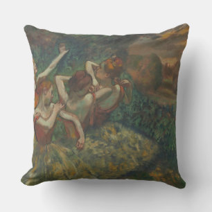 Four Dancers, Impressionist Painting, Edgar Degas Throw Pillow