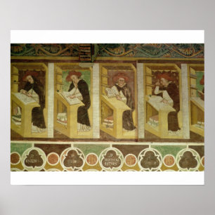 Four Dominican Monks at their Desks, from the cycl Poster