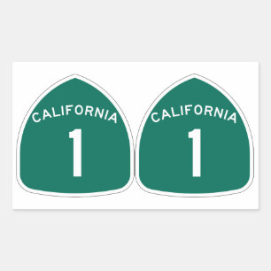 FOUR Double "California 1" Sticker
