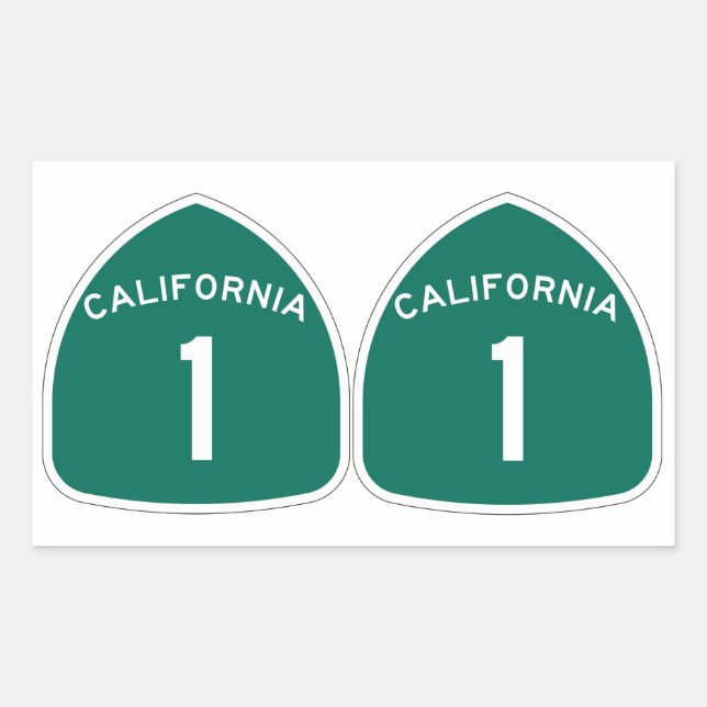 FOUR Double "California 1" Sticker (Front)
