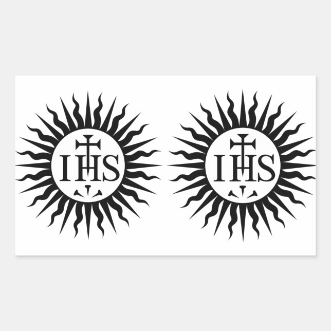 FOUR (Double) Society of Jesus (Jesuits) Sticker (Front)